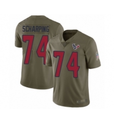 Youth Houston Texans #74 Max Scharping Limited Olive 2017 Salute to Service Football Jersey