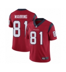 Men's Houston Texans #81 Kahale Warring Red Alternate Vapor Untouchable Limited Player Football Jersey