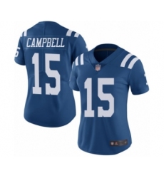 Women's Indianapolis Colts #15 Parris Campbell Limited Royal Blue Rush Vapor Untouchable Football Jersey