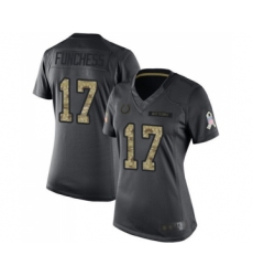 Women's Indianapolis Colts #17 Devin Funchess Limited Black 2016 Salute to Service Football Jerseys