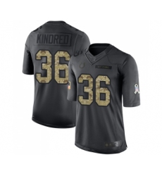 Youth Indianapolis Colts #36 Derrick Kindred Limited Black 2016 Salute to Service Football Jersey