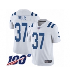 Men's Indianapolis Colts #37 Khari Willis White Vapor Untouchable Limited Player 100th Season Football Jersey