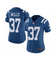 Women's Indianapolis Colts #37 Khari Willis Limited Royal Blue Rush Vapor Untouchable Football Jersey