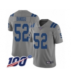 Youth Indianapolis Colts #52 Ben Banogu Limited Gray Inverted Legend 100th Season Football Jersey
