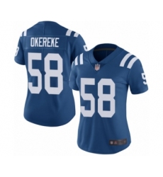 Women's Indianapolis Colts #58 Bobby Okereke Royal Blue Team Color Vapor Untouchable Limited Player Football Jersey