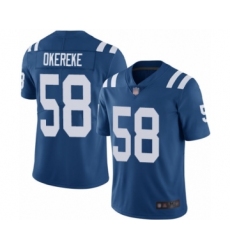Youth Indianapolis Colts #58 Bobby Okereke Royal Blue Team Color Vapor Untouchable Limited Player Football Jersey