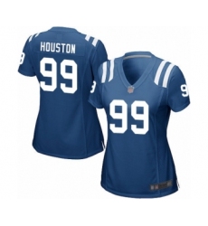 Women's Indianapolis Colts #99 Justin Houston Game Royal Blue Team Color Football Jersey