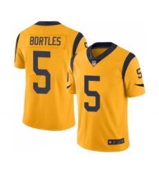 Men's Los Angeles Rams #5 Blake Bortles Limited Gold Rush Vapor Untouchable Football Jersey