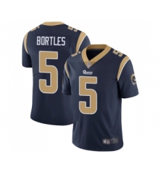 Men's Los Angeles Rams #5 Blake Bortles Navy Blue Team Color Vapor Untouchable Limited Player Football Jersey