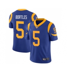 Youth Los Angeles Rams #5 Blake Bortles Royal Blue Alternate Vapor Untouchable Limited Player Football Jersey