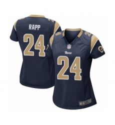 Women's Los Angeles Rams #24 Taylor Rapp Game Navy Blue Team Color Football Jersey