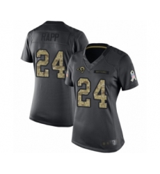 Women's Los Angeles Rams #24 Taylor Rapp Limited Black 2016 Salute to Service Football Jersey