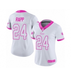Women's Los Angeles Rams #24 Taylor Rapp Limited White Pink Rush Fashion Football Jersey