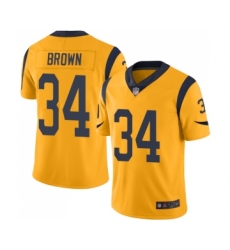 Youth Los Angeles Rams #34 Malcolm Brown Limited Gold Rush Vapor Untouchable Football Jersey