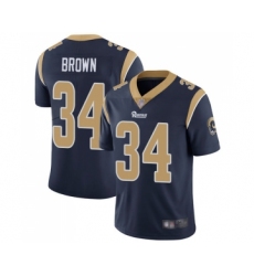 Youth Los Angeles Rams #34 Malcolm Brown Navy Blue Team Color Vapor Untouchable Limited Player Football Jersey