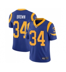 Youth Los Angeles Rams #34 Malcolm Brown Royal Blue Alternate Vapor Untouchable Limited Player Football Jersey