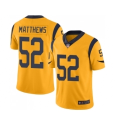 Youth Los Angeles Rams #52 Clay Matthews Limited Gold Rush Vapor Untouchable Football Jersey