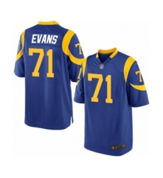 Men's Los Angeles Rams #71 Bobby Evans Game Royal Blue Alternate Football Jersey