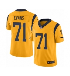 Men's Los Angeles Rams #71 Bobby Evans Limited Gold Rush Vapor Untouchable Football Jersey