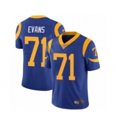 Men's Los Angeles Rams #71 Bobby Evans Royal Blue Alternate Vapor Untouchable Limited Player Football Jersey