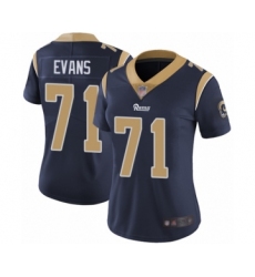 Women's Los Angeles Rams #71 Bobby Evans Navy Blue Team Color Vapor Untouchable Limited Player Football Jersey