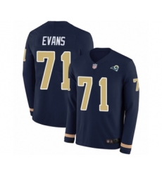 Youth Los Angeles Rams #71 Bobby Evans Limited Navy Blue Therma Long Sleeve Football Jersey