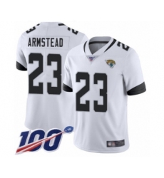 Men's Jacksonville Jaguars #23 Ryquell Armstead White Vapor Untouchable Limited Player 100th Season Football Jersey