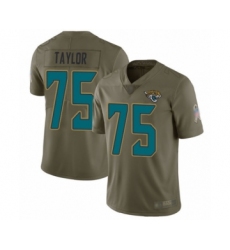 Youth Jacksonville Jaguars #75 Jawaan Taylor Limited Olive 2017 Salute to Service Football Jersey