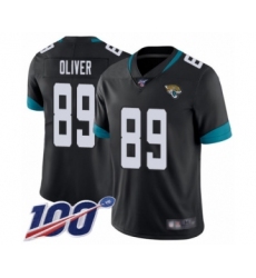 Men's Jacksonville Jaguars #89 Josh Oliver Black Team Color Vapor Untouchable Limited Player 100th Season Football Jersey