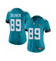 Women's Jacksonville Jaguars #89 Josh Oliver Teal Green Alternate Vapor Untouchable Limited Player Football Jersey