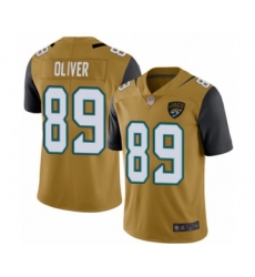 Youth Jacksonville Jaguars #89 Josh Oliver Limited Gold Rush Vapor Untouchable Football Jersey