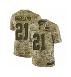 Youth Kansas City Chiefs #21 Bashaud Breeland Limited Camo 2018 Salute to Service Football Jersey