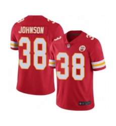 Youth Kansas City Chiefs #38 Dontae Johnson Red Team Color Vapor Untouchable Limited Player Football Jersey