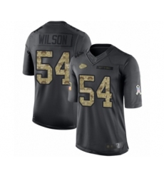 Men's Kansas City Chiefs #54 Damien Wilson Limited Black 2016 Salute to Service Football Jersey