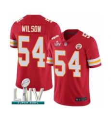 Men's Kansas City Chiefs #54 Damien Wilson Red Team Color Vapor Untouchable Limited Player Super Bowl LIV Bound Football Jersey
