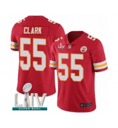 Youth Kansas City Chiefs #55 Frank Clark Red Team Color Vapor Untouchable Limited Player Super Bowl LIV Bound Football Jersey