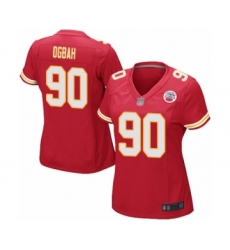 Women's Kansas City Chiefs #90 Emmanuel Ogbah Game Red Team Color Football Jersey