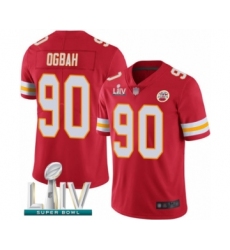 Youth Kansas City Chiefs #90 Emmanuel Ogbah Red Team Color Vapor Untouchable Limited Player Super Bowl LIV Bound Football Jersey
