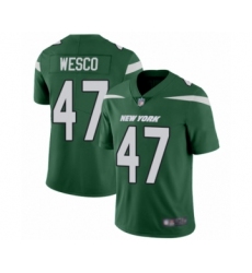 Men's New York Jets #47 Trevon Wesco Green Team Color Vapor Untouchable Limited Player Football Jersey