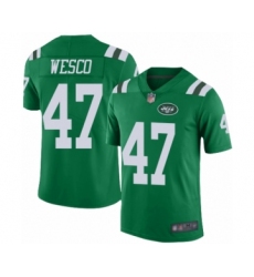 Men's New York Jets #47 Trevon Wesco Limited Green Rush Vapor Untouchable Football Jersey