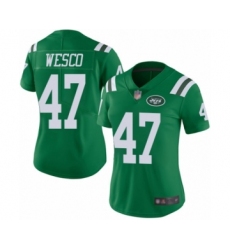 Women's New York Jets #47 Trevon Wesco Limited Green Rush Vapor Untouchable Football Jersey