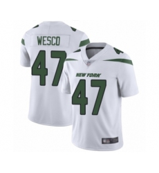 Youth New York Jets #47 Trevon Wesco White Vapor Untouchable Limited Player Football Jersey