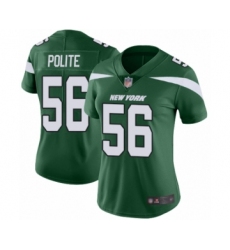 Women's New York Jets #56 Jachai Polite Green Team Color Vapor Untouchable Limited Player Football Jersey