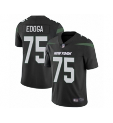 Men's New York Jets #75 Chuma Edoga Limited Navy Blue Alternate Football Jersey