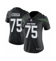 Women's New York Jets #75 Chuma Edoga Limited Navy Blue Alternate Football Jersey