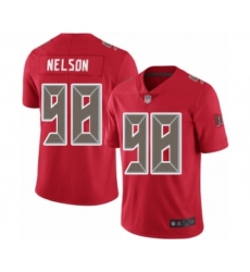 Men's Tampa Bay Buccaneers #98 Anthony Nelson Limited Red Rush Vapor Untouchable Football Jersey