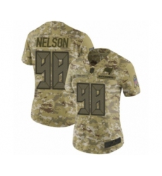 Women's Tampa Bay Buccaneers #98 Anthony Nelson Limited Camo 2018 Salute to Service Football Jersey