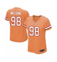 Women's Tampa Bay Buccaneers #98 Anthony Nelson Limited Orange Glaze Alternate Football Jersey