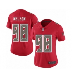 Women's Tampa Bay Buccaneers #98 Anthony Nelson Limited Red Rush Vapor Untouchable Football Jersey