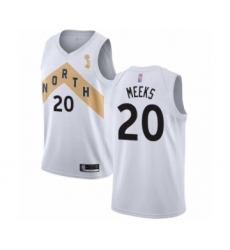 Men's Toronto Raptors #20 Jodie Meeks Swingman White 2019 Basketball Finals Champions Jersey - City Edition